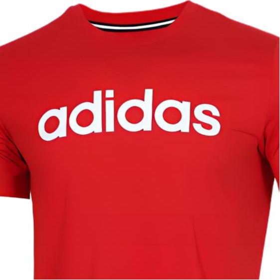 Adidas Neo Letter Logo Straight T-Shirt Men Tops Red GJ8943