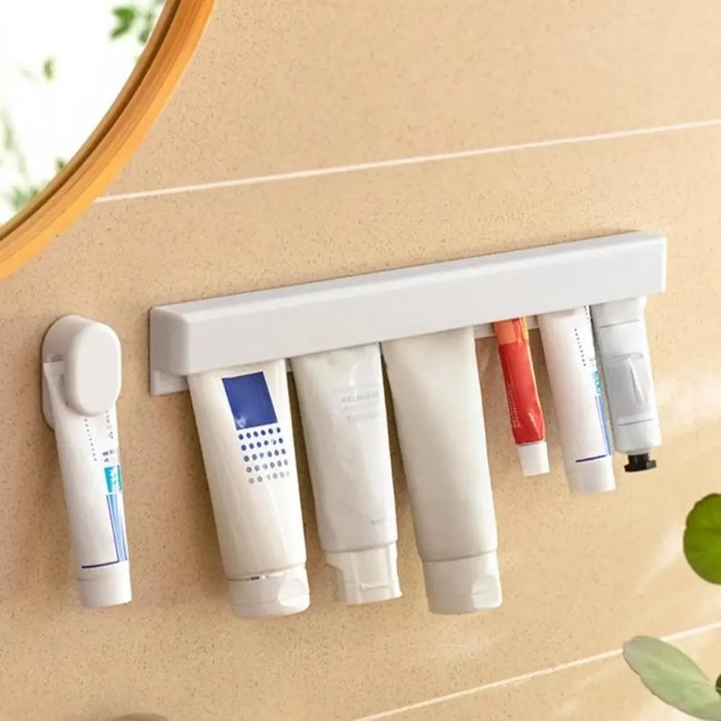 Xiaomi Toothpaste Holder Toothpaste Holder Facial Cleanser Punch-free Home Bathroom Toothbrush Holder Wall Clamp Storage