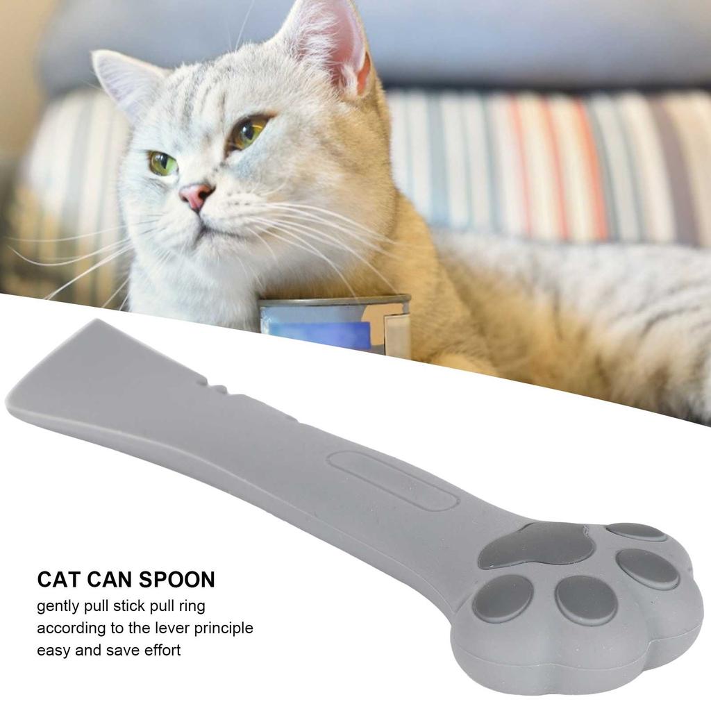 2pcs Multifunction Pet Cat   Can Opener Food Spoon Silicone Lightweight Washable for Cat