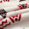 Europese Maat Koreaanse Chic Winter Retro Etnisch Geometrisch Print Casual Lange Mouw Rits Top