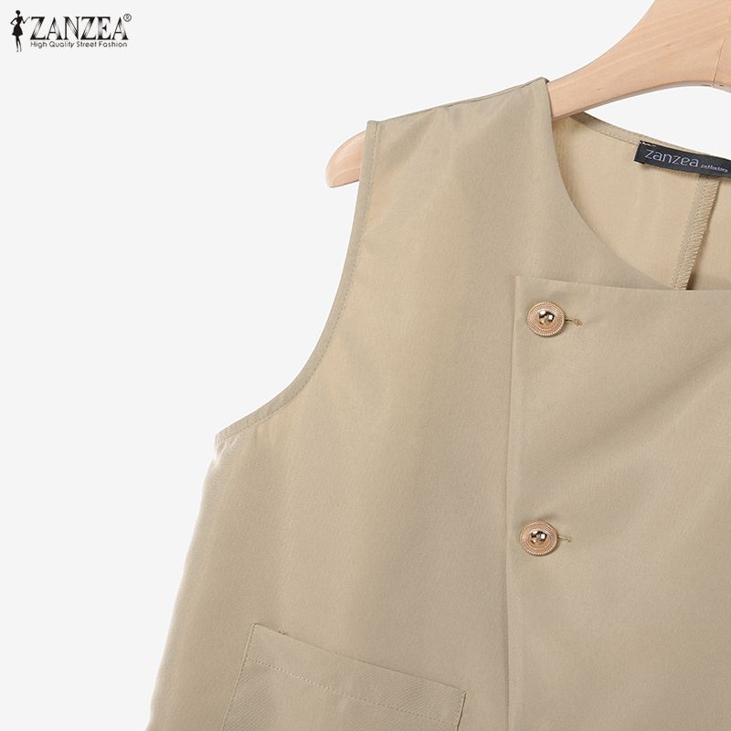 ZANZEA Women Sleeveless Vest Tops and Long Skirts Summer Two Piece Suit Sets