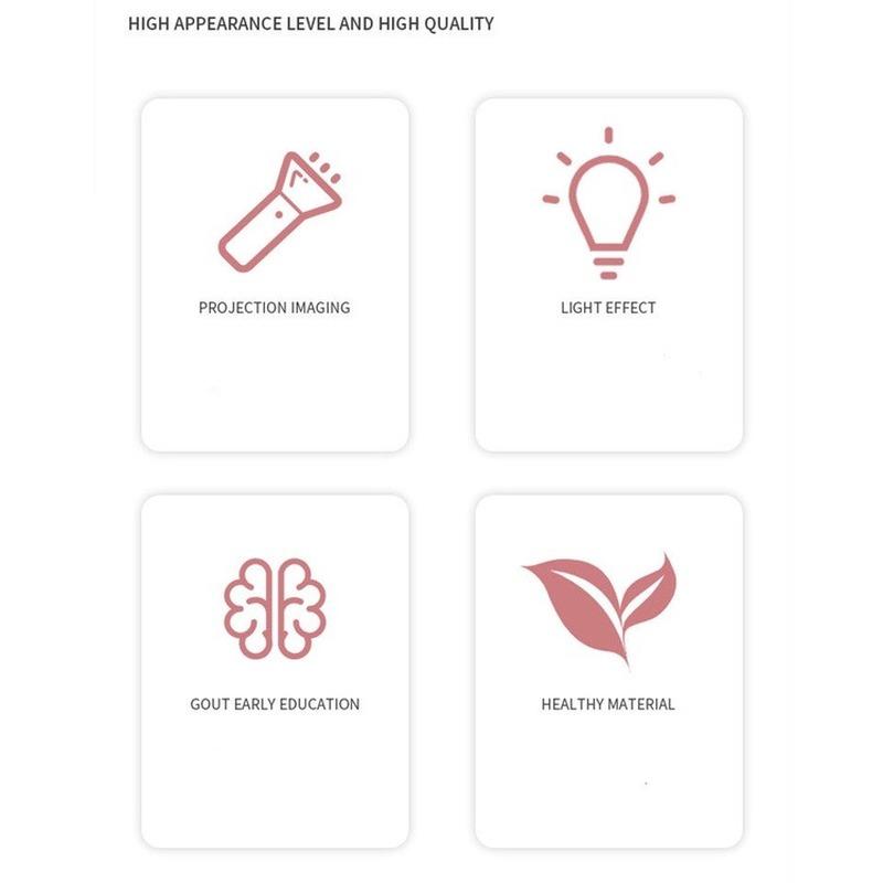 Baby Schlafen Geschichte Buch Taschenlampe Projektor Taschenlampe Lampe Spielzeug Frühe Bildung Spielzeug für Kind Urlaub Geburtstag Weihnachten Geschenk Leuchten spielzeug