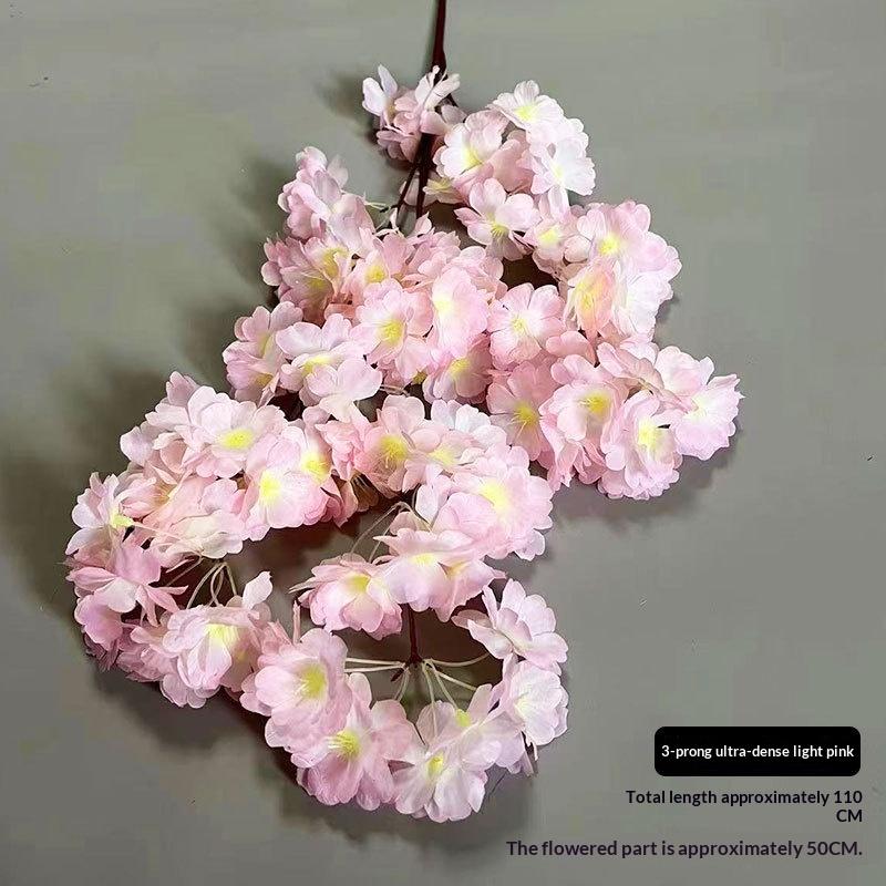 Artificial Cherry Blossom Pink White Cherry Tree Silk Flower Spring Cherry Diy Bonsai Arch Wedding Props Home Decoration
