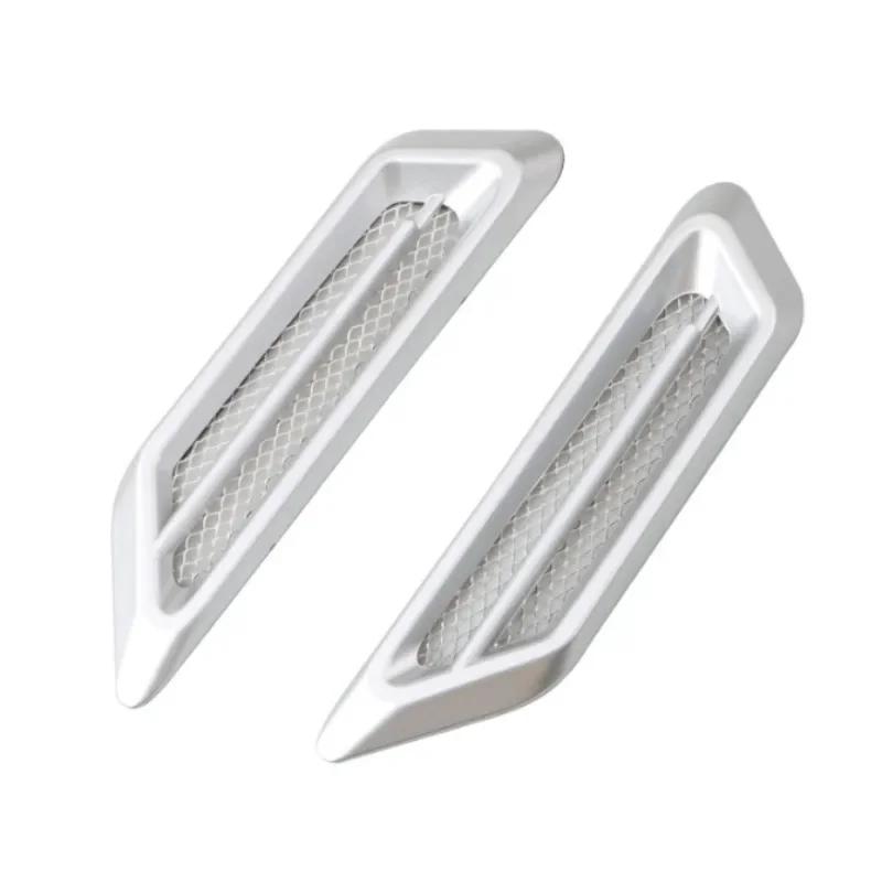 Universal 2 st Krom Bil SUV Luftflöde Skärm Sidoventilation Dekoration Klistermärke Bil allmän dekorativt luftutsläpp bilklistermärke