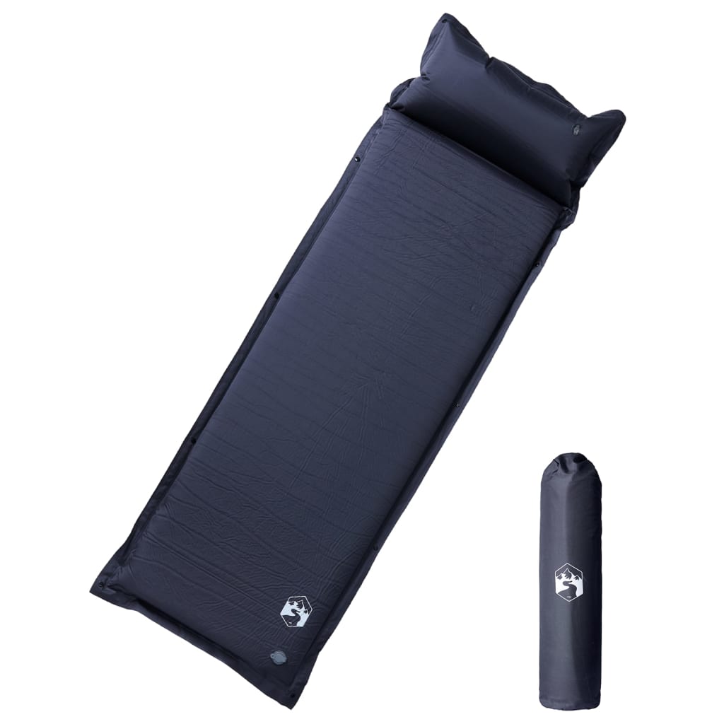 Self Inflating Sleeping Mat with Pillow Gray