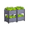 Large Rectangular Plastic Flower and Vegetable Planter for Home and Balcony