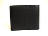 Authentic BVLGARI Black Emerald Green Leather Bifold Wallet Compact Wallet #a896  Refurbished