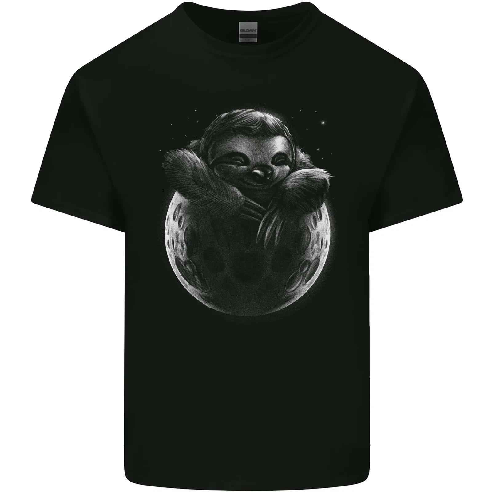 A Sloth On the Moon Kids T-Shirt Childrens M