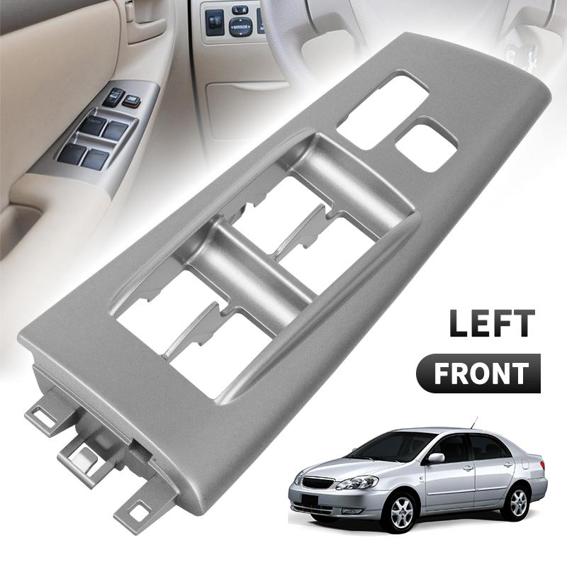 74232-12380 74231-02350 Front Power Window Switch Bezel Panel For Toyota Corolla 2003 2004 2005 2006 2007 2008 Wood Grain/Sliver