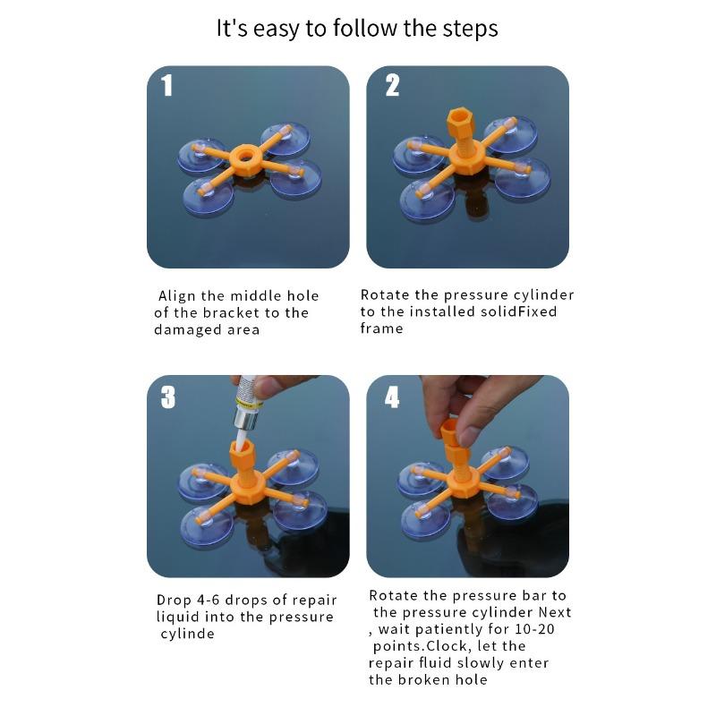 1SET glass repair liquid, seamless car glass repair windshield repair crack repair liquid