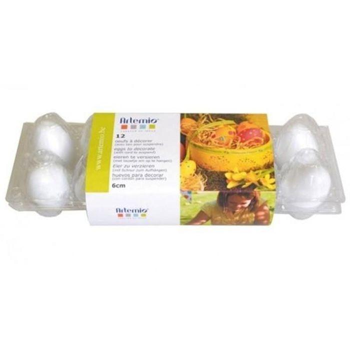 24 White Plastic Easter Eggs To Decorate