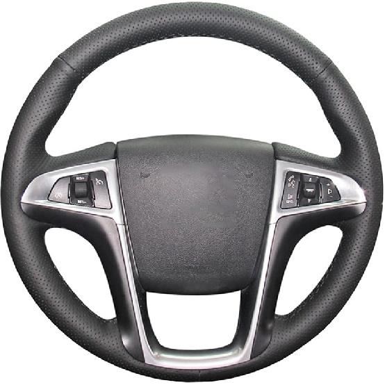 

Steering Wheel Cover, for Chevrolet Equinox 2010-2016, Customize DIY Hand Sewing Hand-Stitched Red Thread