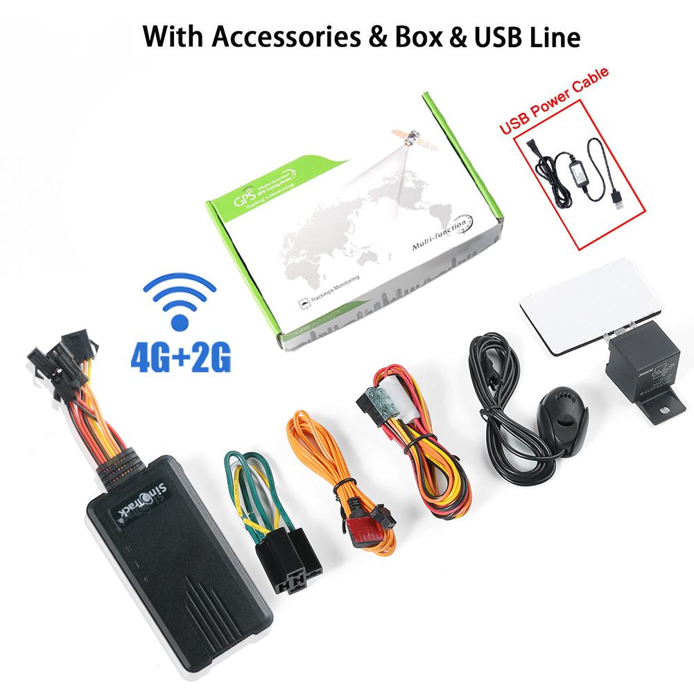 SinoTrack 4G GPS Tracker ST-906L for Car Motorcycle Vehicle Tracking Device with Cut Off Oil Power Free APP