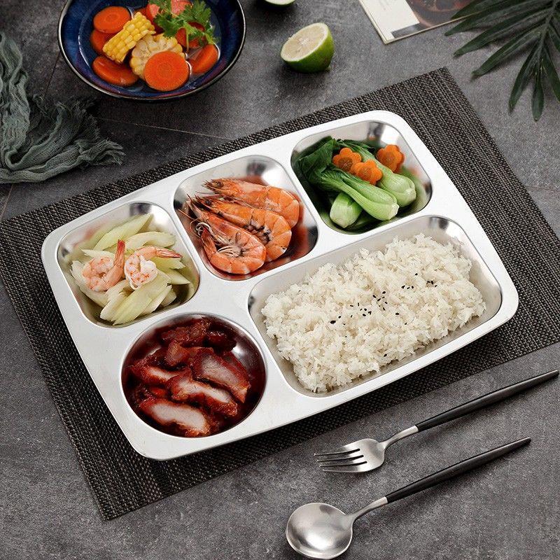 Jingzhou 304 Stainless Steel Kids Multi-Compartment Meal Plate