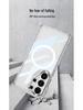 Samsung S26 Ultra Phone Case - Transparent Magnetic Wireless Charging with Rotating Bracket