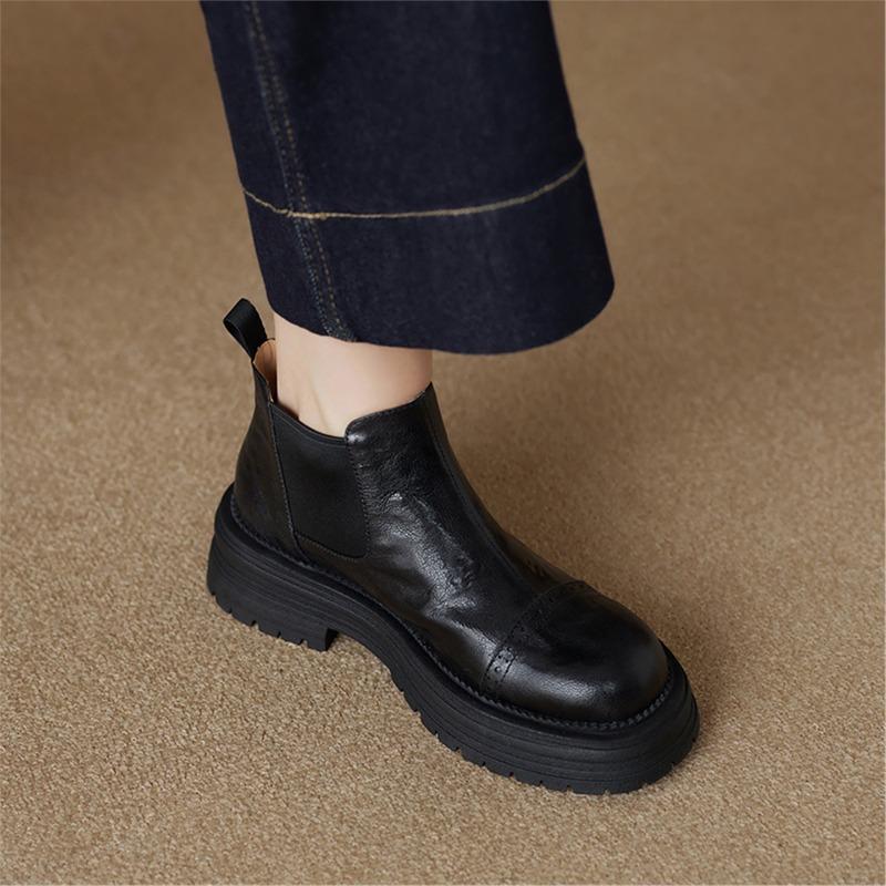 And ankle boots women's autumn and winter new retro elastic mouth one-pedal versatile small short boots women's fashion boots