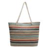 Korean Style Color Block Straw Braid Tote: Trendy Summer 2024 Women's Casual Shoulder Bag