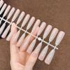 30 Piezas Color Nude Degradado Uñas Postizas Presionar Rápido Extensión Mate Uñas Postizas Portátiles Naturales Multiestilo Puntas de Uñas de Cobertura Completa