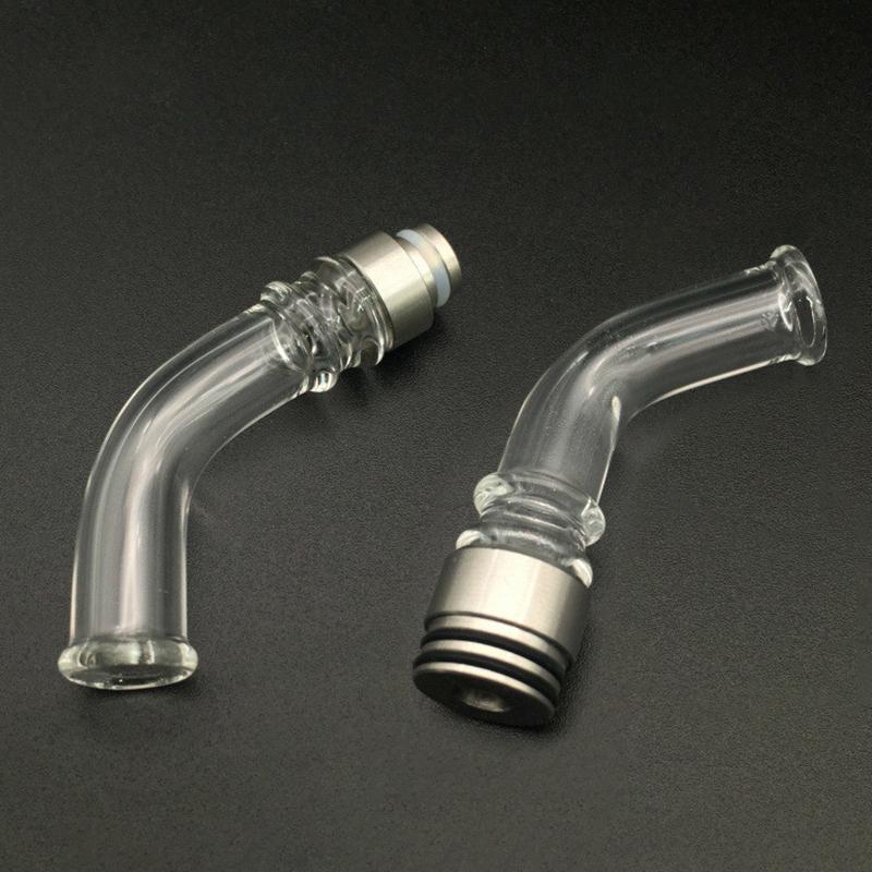 1Pcs 810/510 Stainless Steel Long Straw Tip Curved Glass Drip Nozzle Accessories