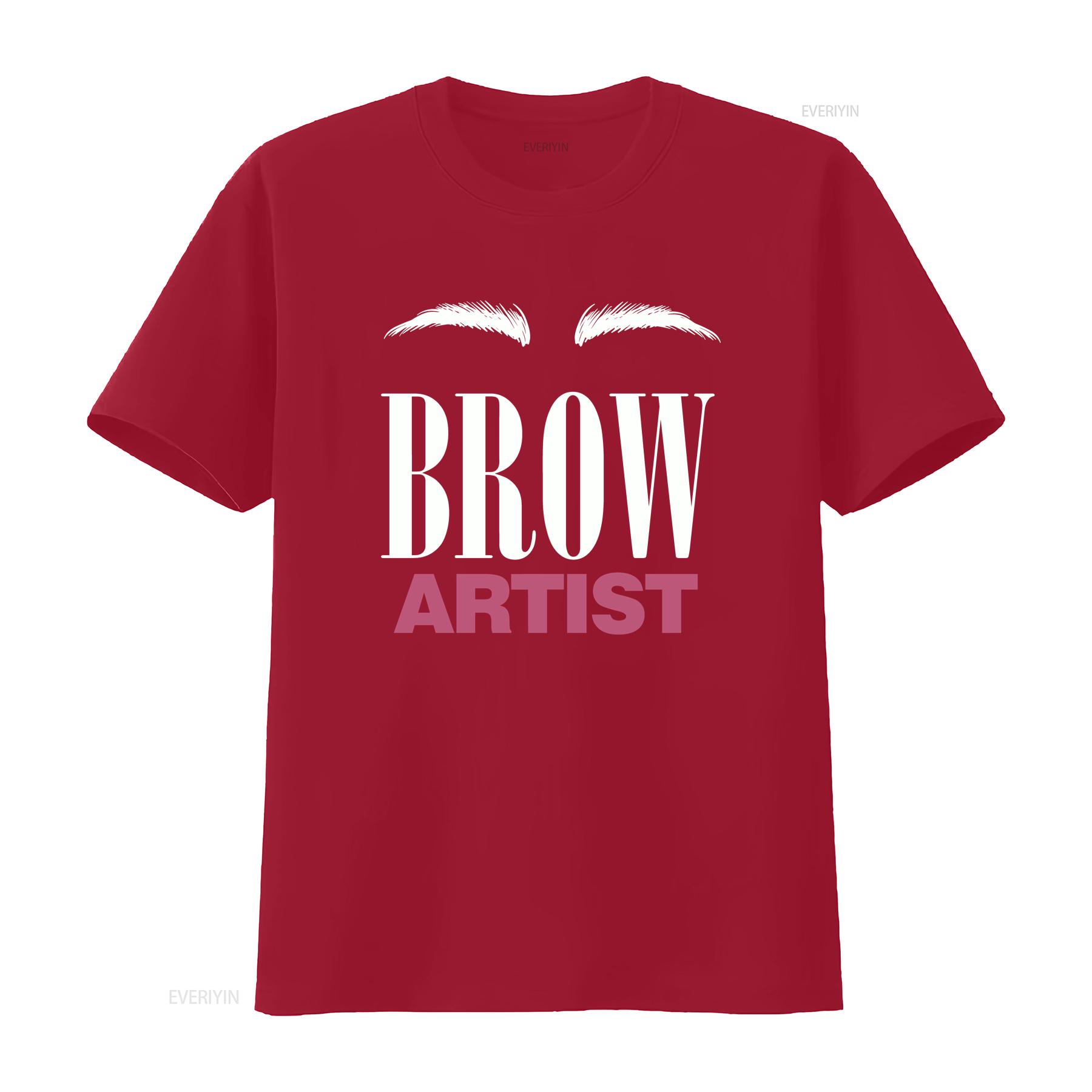 

Brow Artist Eyebrow T Shirt Lovers Beauty Cosmetics Estheticians Micro Blading vintage Washed graphic Versatile Stretched S