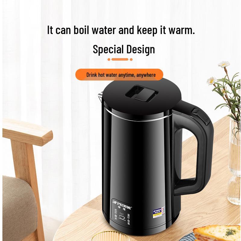 Large Capacity Stainless Steel Electric Kettle with Insulation and Auto Shut-Off