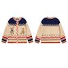 2026 Retro Bear Jacquard Knit Cardigan Unisex Loose Fit Casual Sweater Jacket