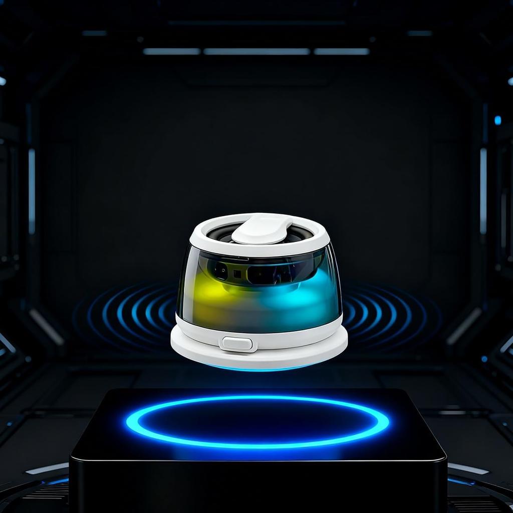 agnetic Bluetooth Speaker with LED Light & Phone Holder, Mini Portable Stereo Speaker with Built-in Mic, TWS Pairing, for iPhone,Shower,Camping,