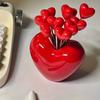 11-Piece Heart-Shaped Dessert Forks Set 10 Forks With Base Stainless Steel Fruit And Cake Forks Romantic Snack Picks