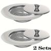 2 Piece Stainless Steel Kitchen Sink Strainer with Lid - Durable Odor Removal Drain FilterSuitable for Vegetable Washing Basin