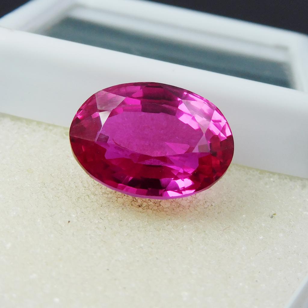 Natural Pink Sapphire Loose Gemstone Oval Cut 18.35 Ct September Birthstone for Gem Collections