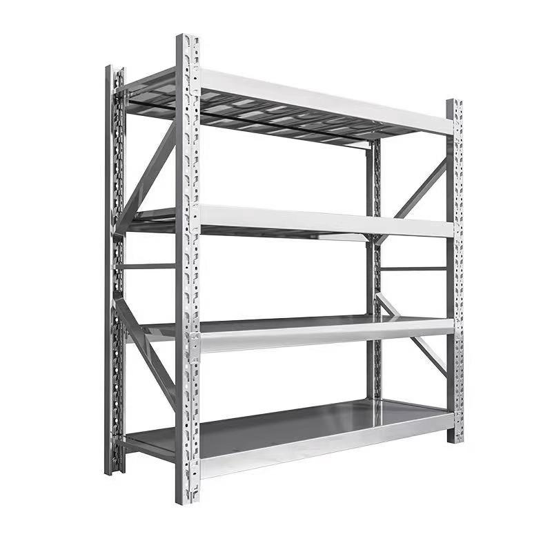 Heavy-Duty 304 Stainless Steel Multi-Layer Storage Shelf for Cold Storage, Basement, or Garage.