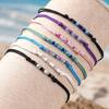 7Pieces Handmade Colorful Woven Bracelets Adjustable Size Wristband for Fashion Enthusiasts and Unique Style Lovers