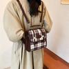 Bag Women'S Vintage College Style Shoulder Bag Large Capacity Student Class Small Square Bag