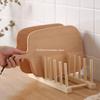 Plate Storage Rack Multifunctional Wooden Dish Rack for Cup Dish Pot Lid Drain Holder Kitchen Organizer Shelf Storage Containe