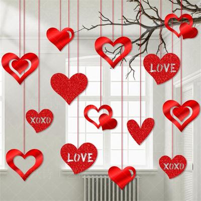 Valentine's Day Decoration Pendant Wedding Room Background Ceiling Decoration Supplies Love Pendant
