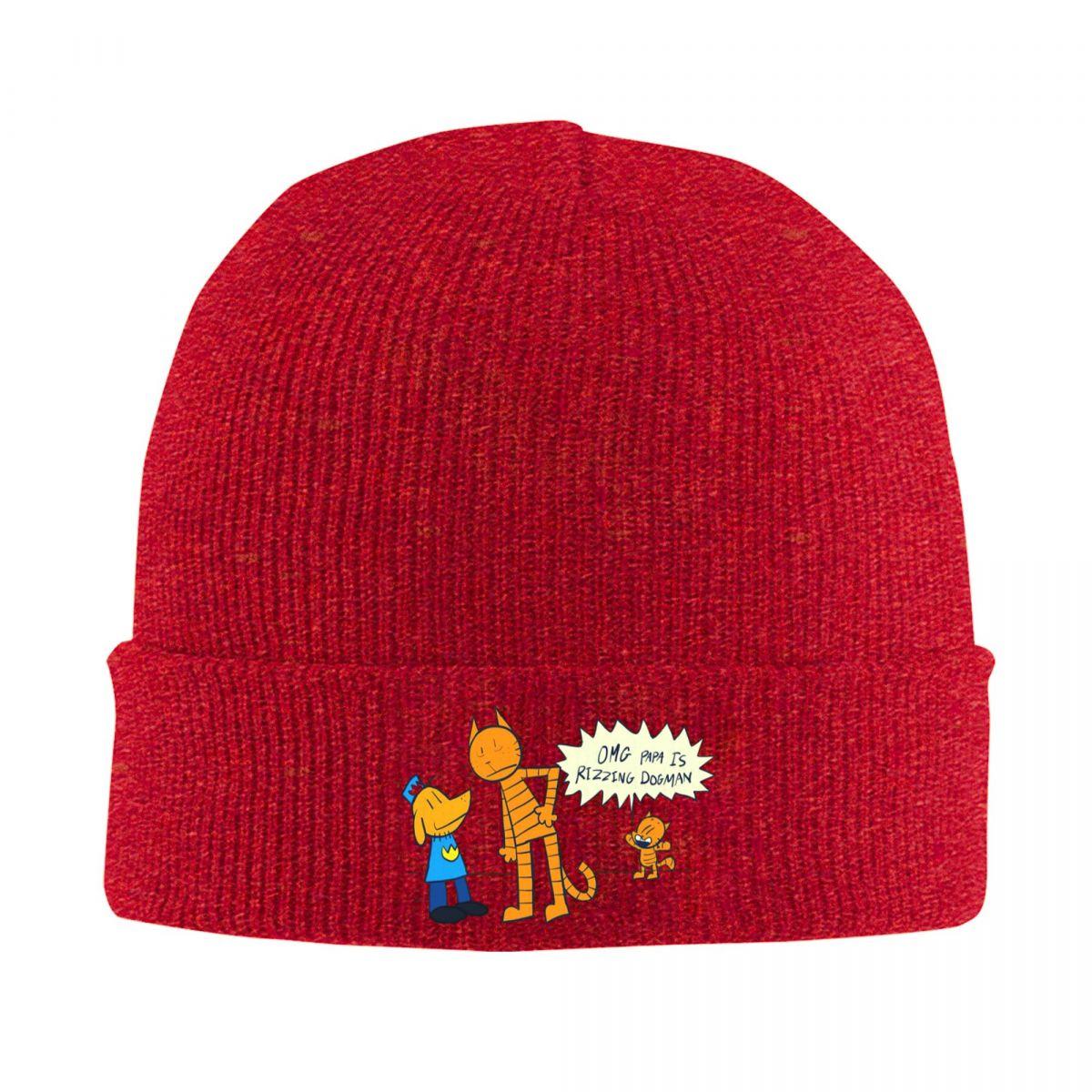 

Dog Man Lil Petey And Big Petey Fan Art Knitted Cap Hip Hop Bonnet Hat Autumn Winter Outdoor Beanies Hats for Men Women Adult One Size