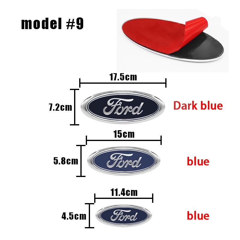 

114mm/150mm/175mm Car Front Hood Emblem for Ford Fiesta Range Focus Mondeo Explorer Fusion Transit Edge Auto Rear Trunk Sticker 11.4x4.5cm