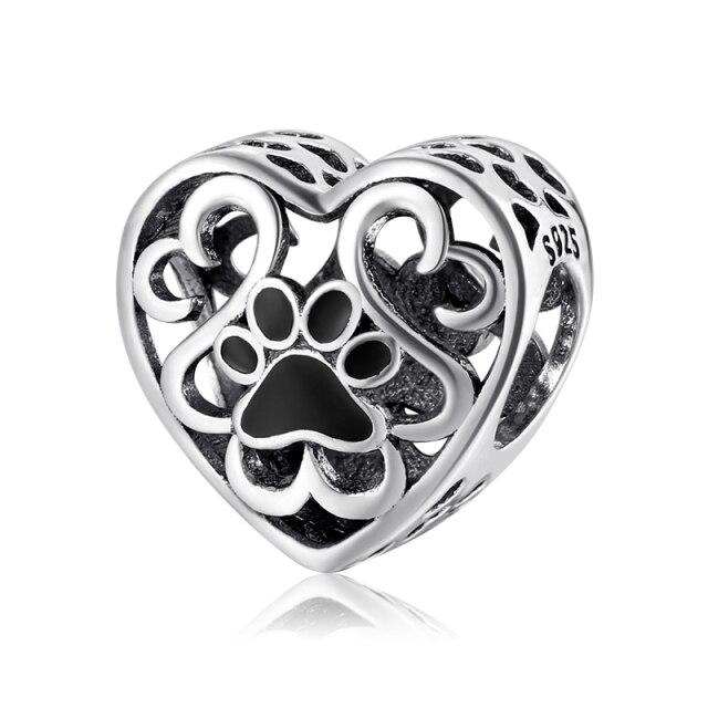 Nouveau cadeau de bricolage élégant perles en argent sterling 925 croix de foi arbre de vie animal de compagnie chat chien ajustement breloques bracelet femmes fabrication de bijoux