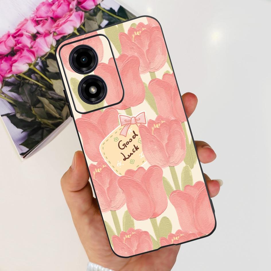 

For Motorola Moto G04 2024 Case Fashion Marble Soft Black Silicone Slim Phone Cover For Moto G04 XT2421-2 G04S E14 MotoG04 Funda Moto E14