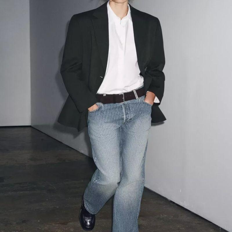 Za Autumn New Women clothes 2025 Western Style Versitile Fashion Fleece Blended Loose Suit 8576700 524