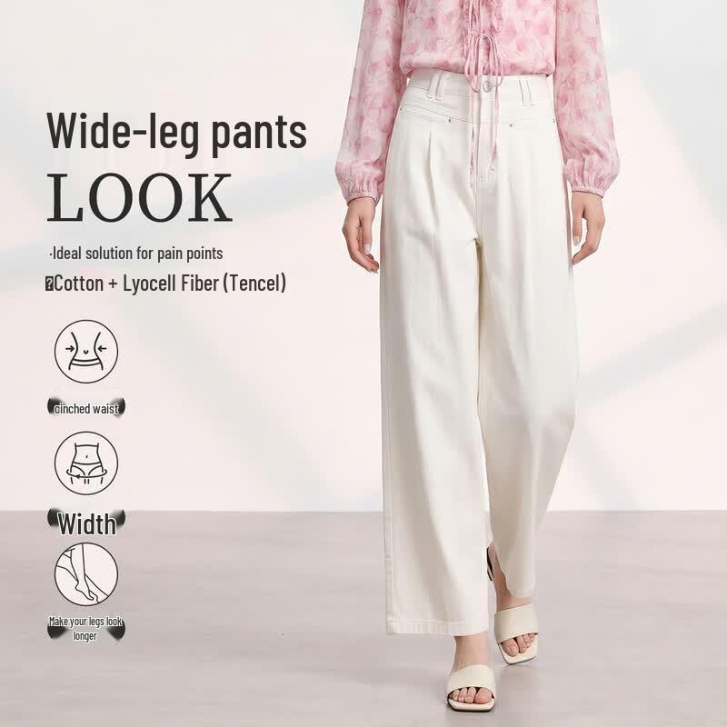 FivePlus Women s Straight Wide-Leg Jeans S