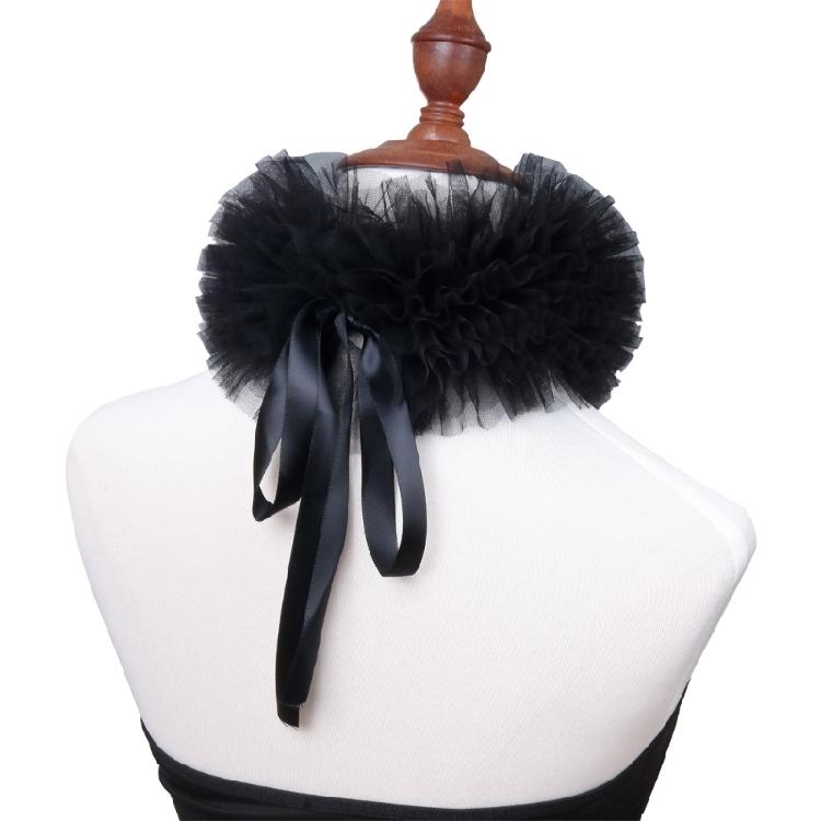 Vintage Gotisk Halskrage Victorian Lager på Lager Volangprydd Choker med Bandage för Kvinnor Flickor Halloween Kostym