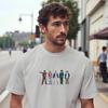 2026 Mens Short Sleeve Five Friends Printed Shirt  Friends Dont Lie Printed Cotton Loose Roundneck Solidcolor TShirt