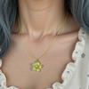 Leuchtende Eier Blumen Charm Halskette Farbwechselndes Design Künstlerischer Dopamin Schmuck Zubehör