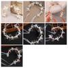 Headband Floral Butterfly Design Adjustable Ribbon Women Headband Faux Pearl Cubic Zirconia Greek Bohemian Style Wedding Bridesmaids Fairy