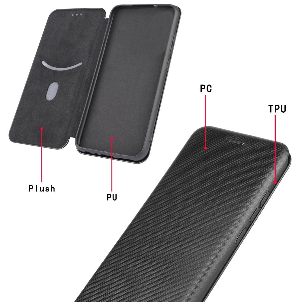 Carbon Fiber Magnetic Flip Cover Case for IPhone 15 14 13 12 Pro Max Mini 11 SE XS XR X Max 6 6S 7 8 Plus Wallet Card Holder
