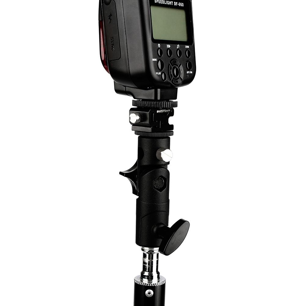 Adjustable Hot Shoe Mount Adapter Flash Light Stand Umbrella Holder Bracket DH