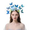 New simulated flower butterfly headband Halloween party travel photo show catwalk butterfly headgear