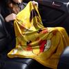 1pc Pikachu Heart blanket Lightweight Flannel Throw for Sofa Bed Travel Camping Livingroom Office Couch Chair