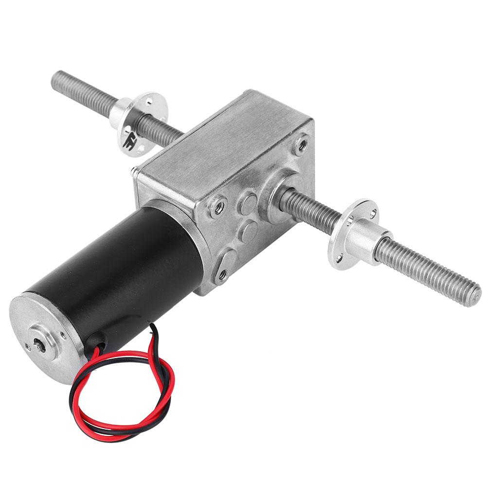 Worm Speed Reduction Motor Double Right Handed Coaxial M8 Shaft 2480 Gear Motor with Flange 24V(Speed Reduction Rate